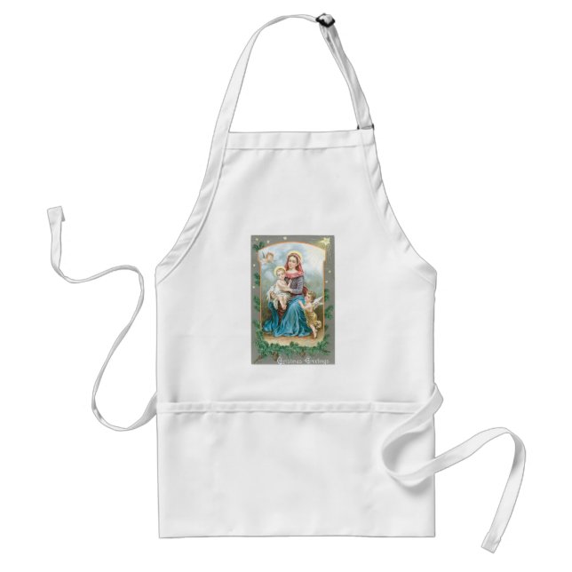 Madonna med Kristus Child Förkläde (Framsidan)