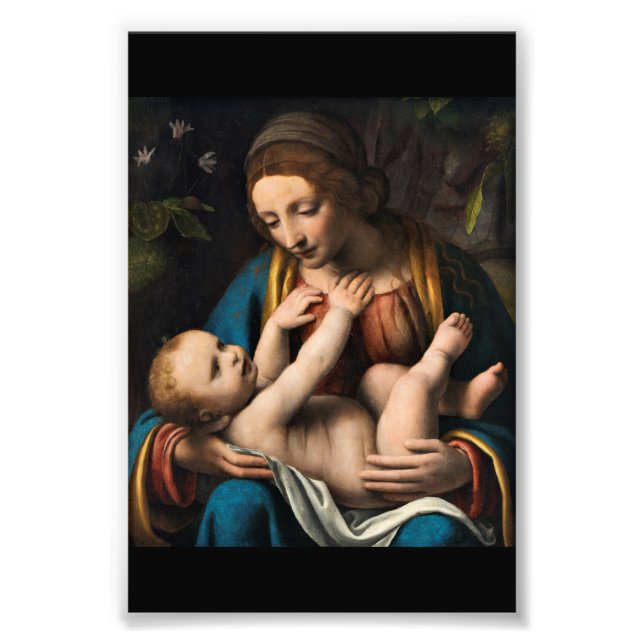 Madonna med Kristusanslag Fototryck (Framsidan)