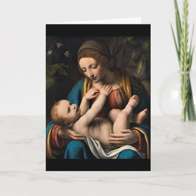 Madonna med Kristusbarnet Helgkort (Framsida)