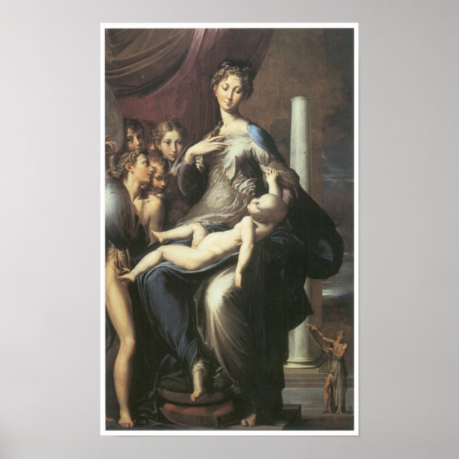 Madonna med Long Nacke, 1534-40 Poster (Framsidan)