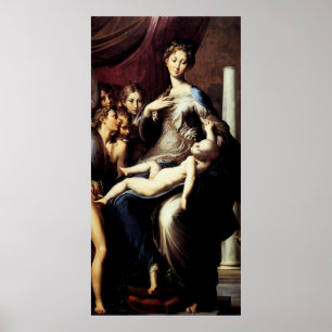 Madonna med Long Nacke av Parmigiano Poster