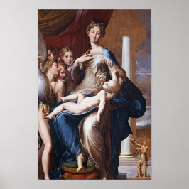 Madonna med Long Nacke, Parmigianino - Poster