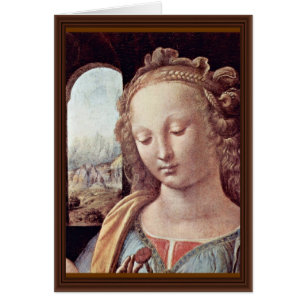 Madonna med nejlikan av Leonardo Da Vinci Hälsningskort