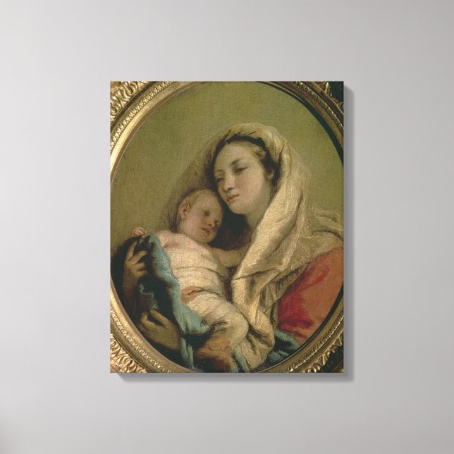 Madonna med sovande barn, 1780-talet canvastryck (Framsida)