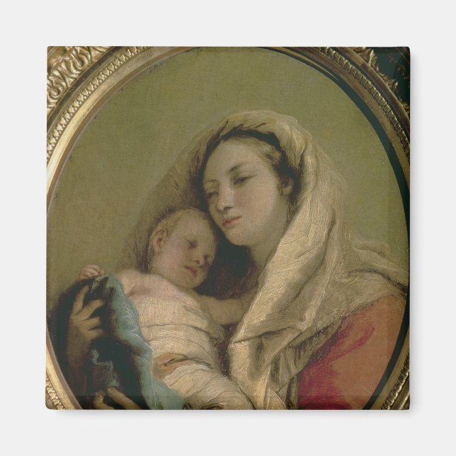Madonna med sovande barn, 1780-talet magnet (Framsidan)