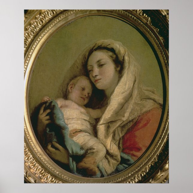 Madonna med sovande barn, 1780-talet poster (Framsidan)