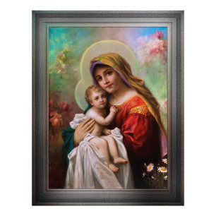 Madonna Mit Dem Jesusknaben av Hans Zatzka Fototryck