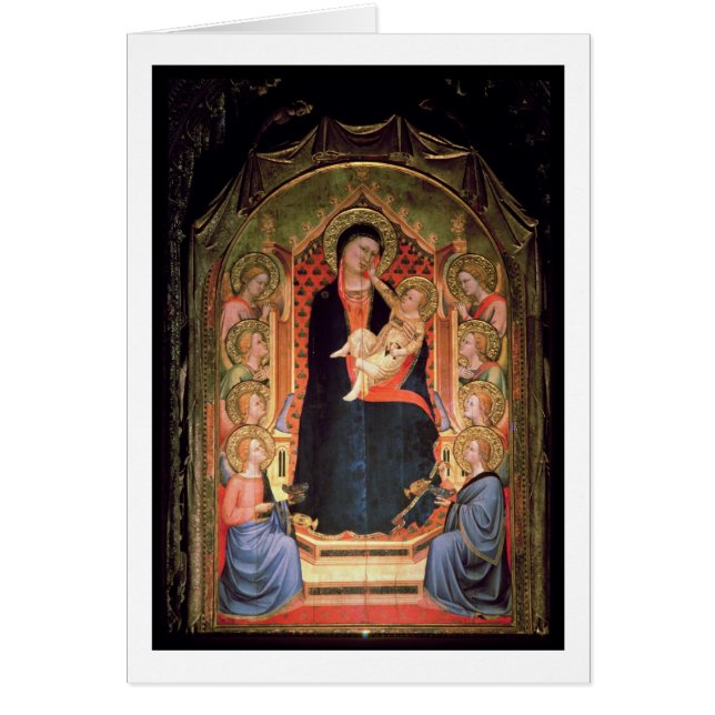 Madonna och barn, 1347 hälsningskort (Framsidan)