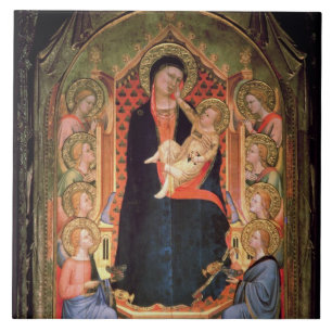 Madonna och barn, 1347 kakelplatta