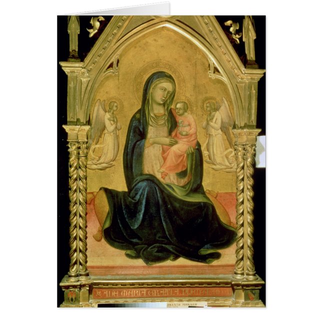 Madonna och barn, 1400 hälsningskort (Framsidan)