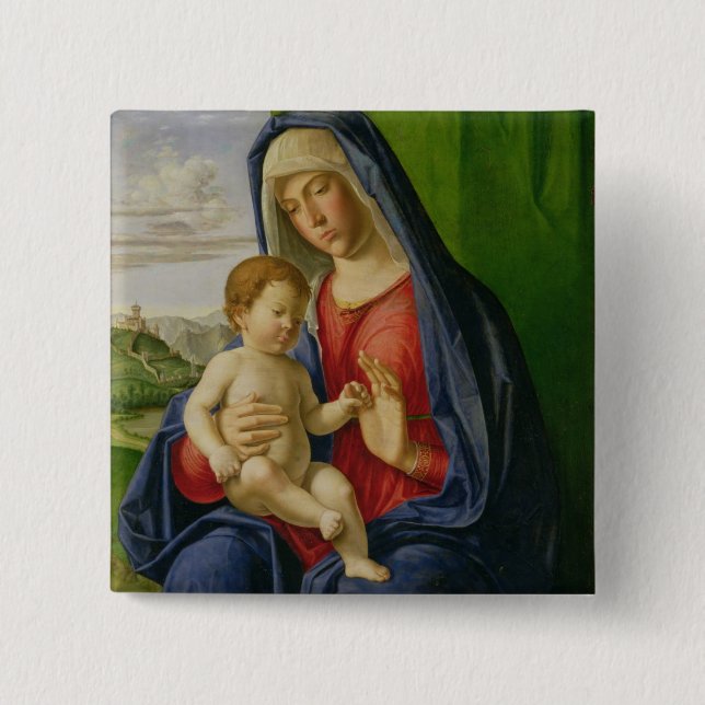 Madonna och barn, 1490s knapp (Framsida)