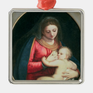 Madonna och barn, 1598 julgransprydnad metall