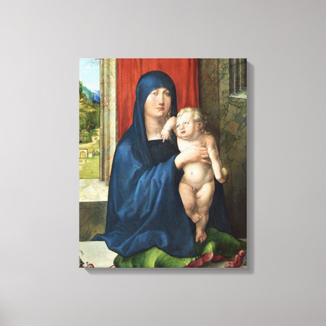 Madonna och barn - Albrecht Durer - c1496 Canvastryck (Framsida)