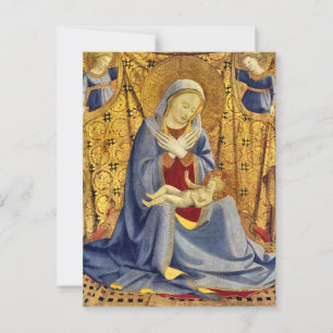 Madonna och barn av Fra Angelico Vykort