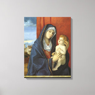 Madonna och barn av Giovanni Bellini Canvastryck