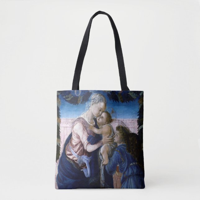 Madonna och barn av Sandro Botticelli Tygkasse (Framsida)