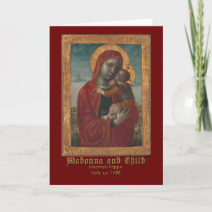 Madonna och barn av Vincenzo Foppa Kort