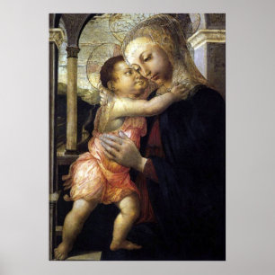 Madonna och barn - Botticelli - c1500 Poster
