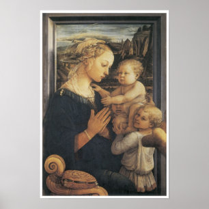 Madonna och barn, C. 1455 Poster