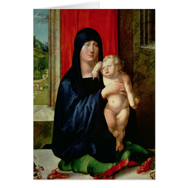 Madonna och barn, c.1496-99 hälsningskort (Framsidan)