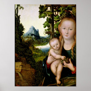 Madonna och barn, c.1525 poster