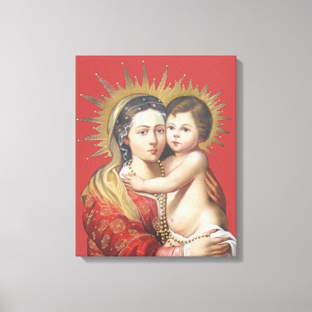Madonna och barn canvastryck (Framsida)