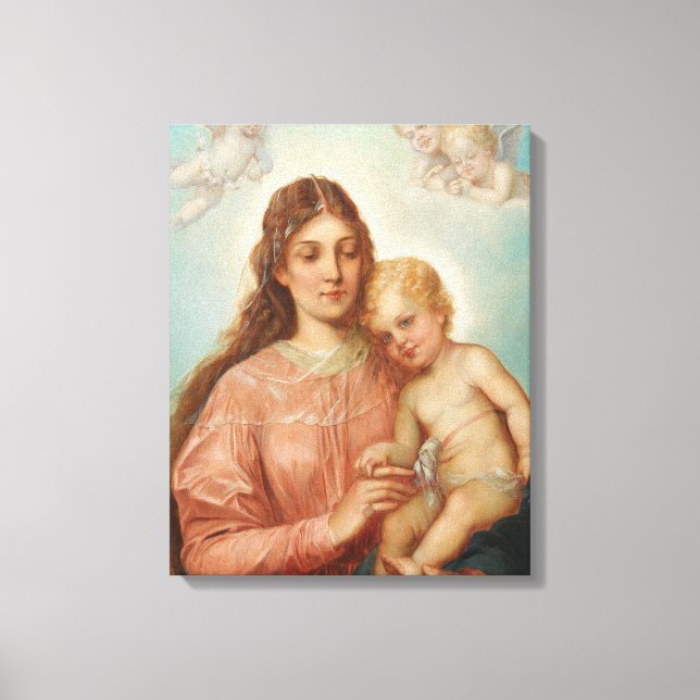 Madonna och barn canvastryck (Framsida)