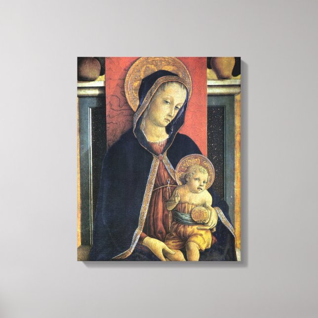 Madonna och barn - Carlo Crivelli - c1468 Canvastryck (Framsida)