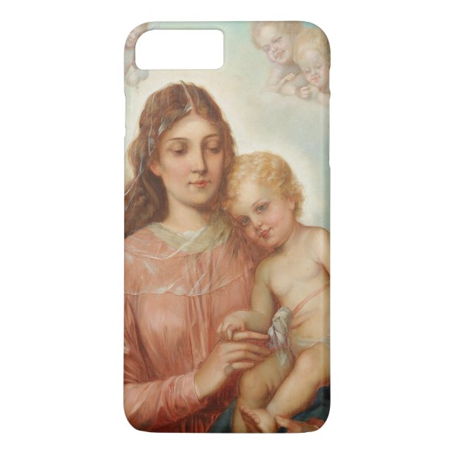 Madonna och barn Case-Mate iPhone skal (Baksida)