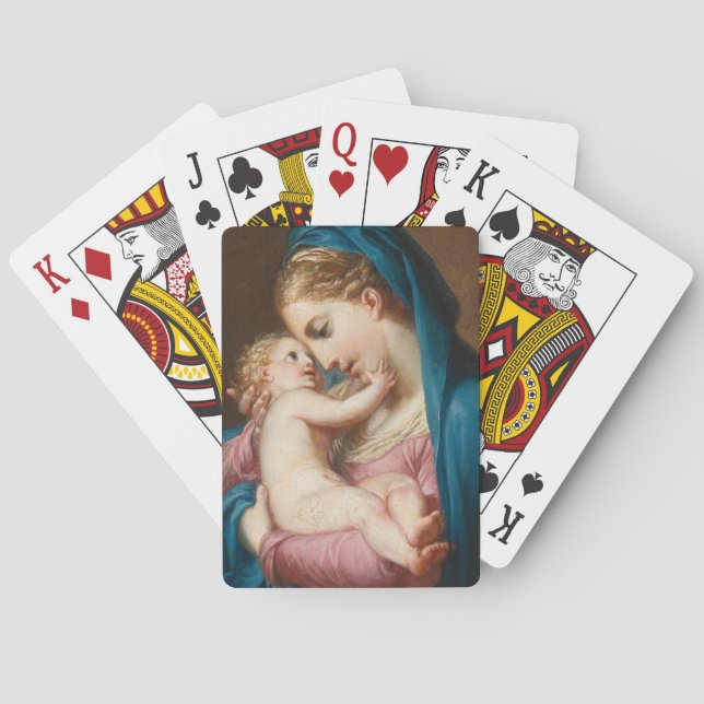 Madonna och barn casinokort (Baksidan)