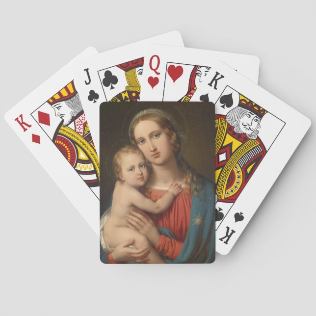 Madonna och barn casinokort (Baksidan)