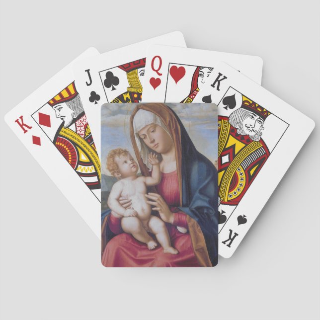 Madonna och barn casinokort (Baksidan)