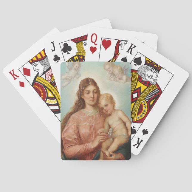 Madonna och barn casinokort (Baksidan)
