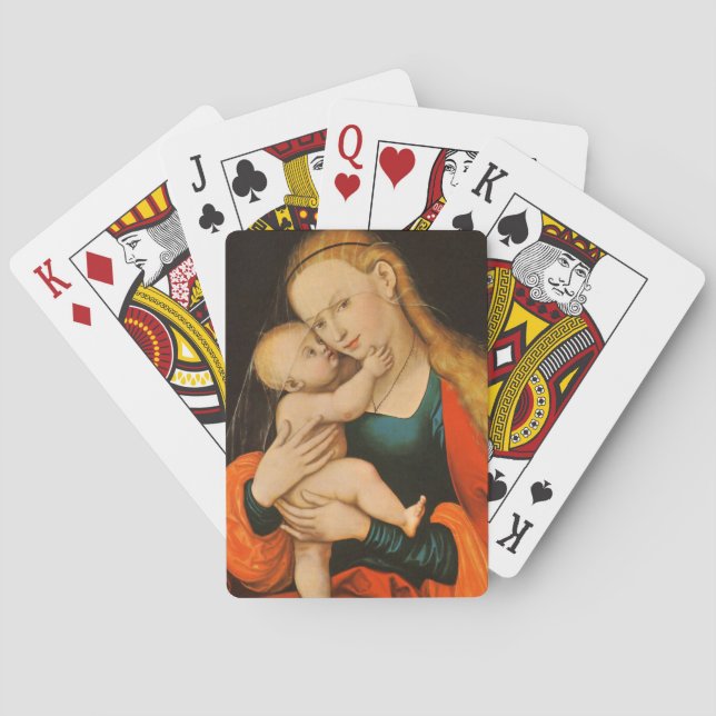 Madonna och barn casinokort (Baksidan)