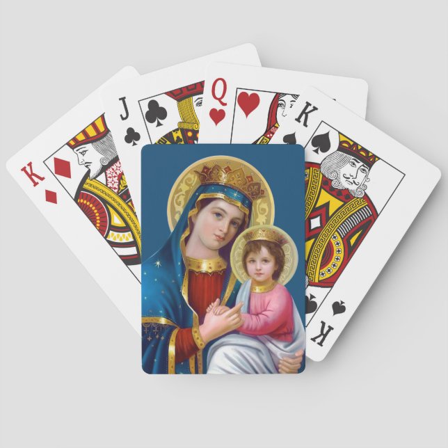 Madonna och barn casinokort (Baksidan)