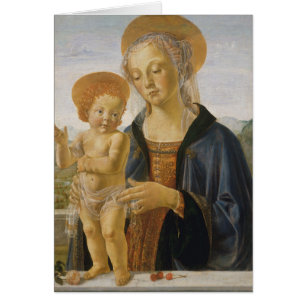 Madonna och barn, circa 1470 hälsningskort