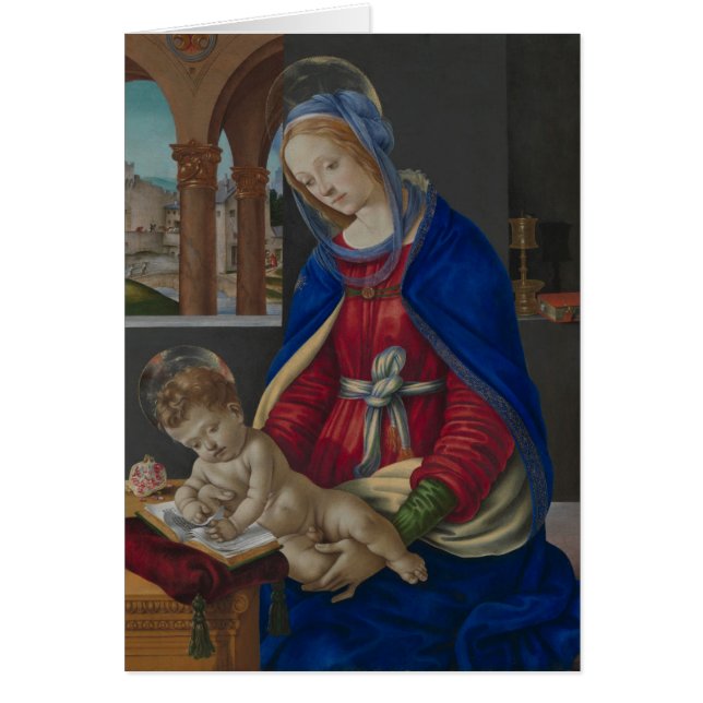 Madonna och barn, circa 1483-4 hälsningskort (Framsidan)
