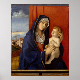 Madonna och barn, circa 1485 poster