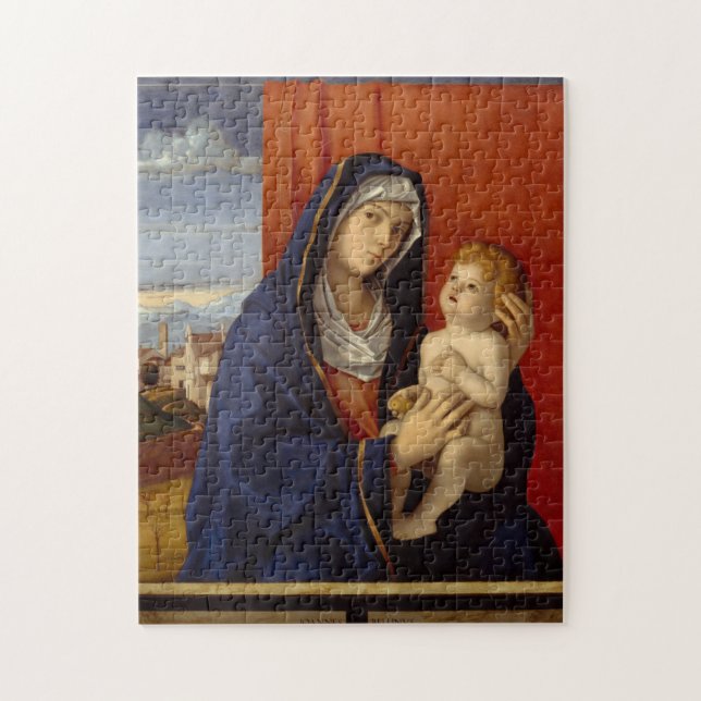 Madonna och barn, circa 1485 pussel (Vertikal)