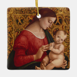 Madonna och barn, circa 1505-07 julgransprydnad keramik