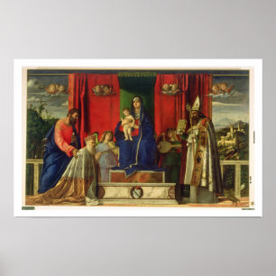 Madonna och barn (den Barbarigo altarpiecen) 1488 Poster