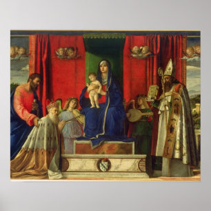 Madonna och barn (den Barbarigo altarpiecen) 1488 Poster