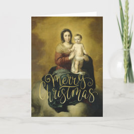 Madonna och Barn, fin konst jul Helgkort