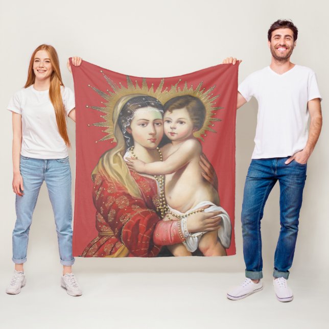 Madonna och barn fleecefilt (På plats)