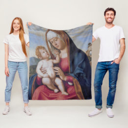 Madonna och barn fleecefilt