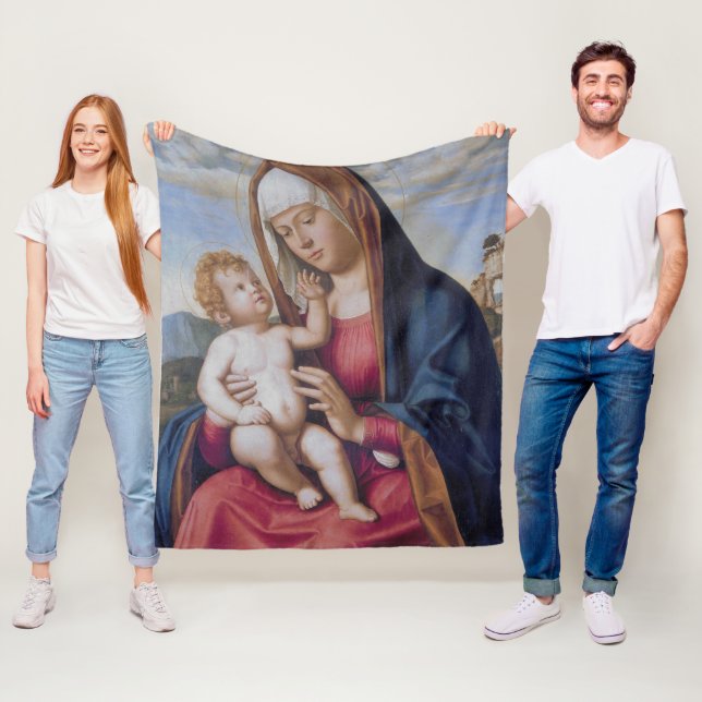 Madonna och barn fleecefilt (På plats)