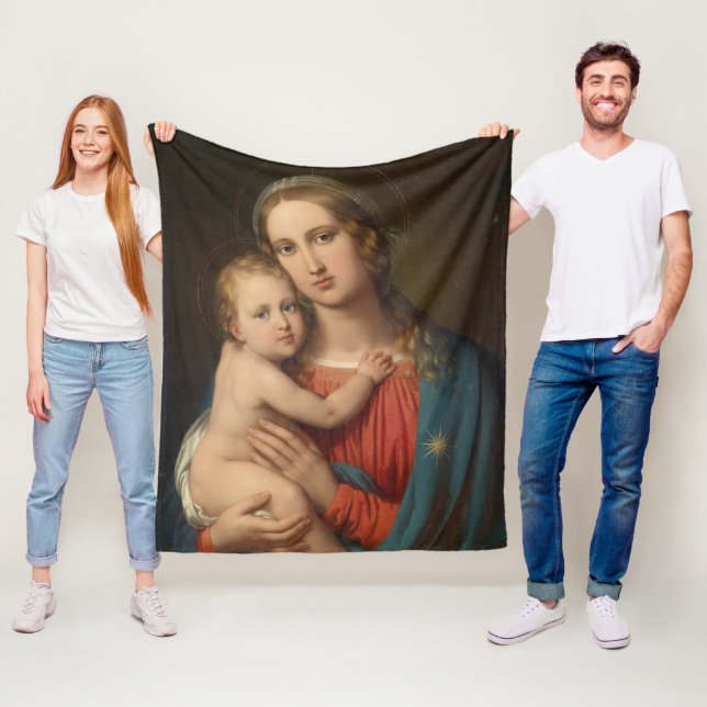 Madonna och barn fleecefilt (På plats)