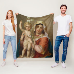 Madonna och barn fleecefilt