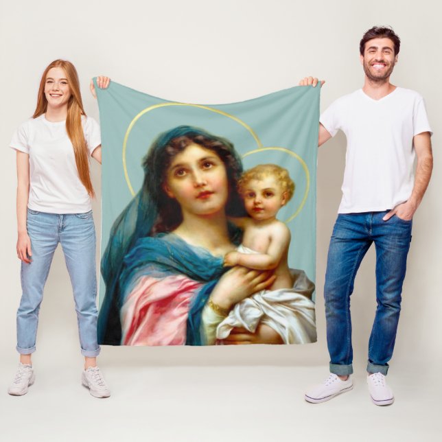 Madonna och barn fleecefilt (På plats)