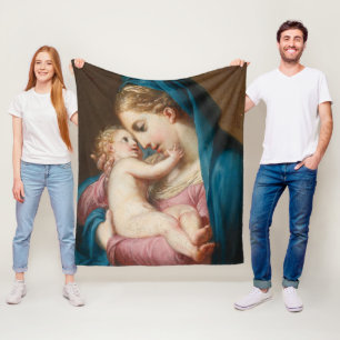 Madonna och barn fleecefilt